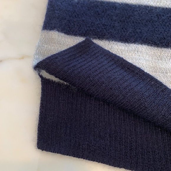 J.CREW NAVY GRAY ORANGE STRIPE CASHMERE SWEATER SIZE SMALL NWOTS! - Picture 15 of 16